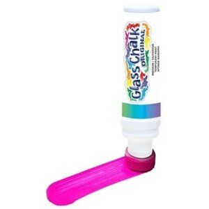 Glass Chalk Original Indoor/Outdoor Neon Pink Temporary Paint Sponge Marker